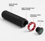 Bicycle Grips Rubber Handle Anti-Skid Cycling Handlebar Cuffs Lock Aluminum Alloy Bike Lock-On Mountain Bike Grips Bicycle Handlebar Locking Grips Non-Slip Handle Grips Stevvex