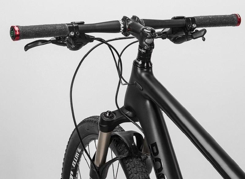 Bicycle Grips Rubber Handle Anti-Skid Cycling Handlebar Cuffs Lock Aluminum Alloy Bike Lock-On Mountain Bike Grips Bicycle Handlebar Locking Grips Non-Slip Handle Grips Stevvex