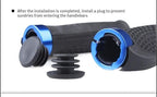 Bicycle Handlebar Cover Bike Grips Bicycle Mountain Grips Aluminum Anti-Slip Handle Bike Double Aluminum Clamp Lock On Grips For Mountain Bike Handle Bar Ends Bike Grips Comfort Ergo Handlebar Grip Designed For Cycling Stevvex