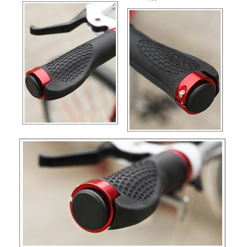 Bicycle Handlebar Cover Bike Grips Bicycle Mountain Grips Aluminum Anti-Slip Handle Bike Double Aluminum Clamp Lock On Grips For Mountain Bike Handle Bar Ends Bike Grips Comfort Ergo Handlebar Grip Designed For Cycling Stevvex