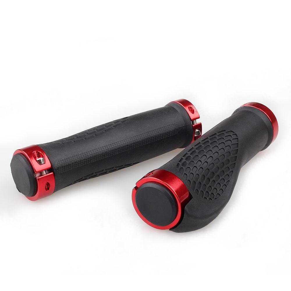 Bicycle Handlebar Cover Bike Grips Bicycle Mountain Grips Aluminum Anti-Slip Handle Bike Double Aluminum Clamp Lock On Grips For Mountain Bike Handle Bar Ends Bike Grips Comfort Ergo Handlebar Grip Designed For Cycling Stevvex
