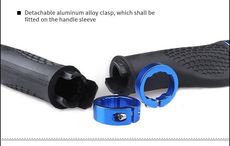 Bicycle Handlebar Cover Bike Grips Bicycle Mountain Grips Aluminum Anti-Slip Handle Bike Double Aluminum Clamp Lock On Grips For Mountain Bike Handle Bar Ends Bike Grips Comfort Ergo Handlebar Grip Designed For Cycling Stevvex
