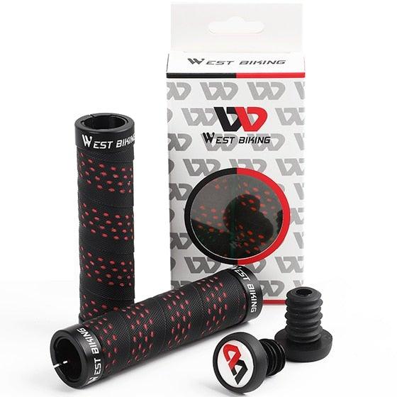 Bicycle Handlebar Grips Cycling Bicycle Accessories Non-Slip Bicycle Handlebar Grips Bike Handle Ergonomic Shockproof Bicycle Handle Grip With Adjustable Aluminum Lock For Mountain Bike Stevvex