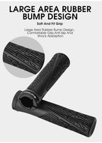 Bicycle Handlebar Grips Cycling Bicycle Accessories Non-Slip Bicycle Handlebar Grips Bike Handle Ergonomic Shockproof Bicycle Handle Grip With Adjustable Aluminum Lock For Mountain Bike Stevvex
