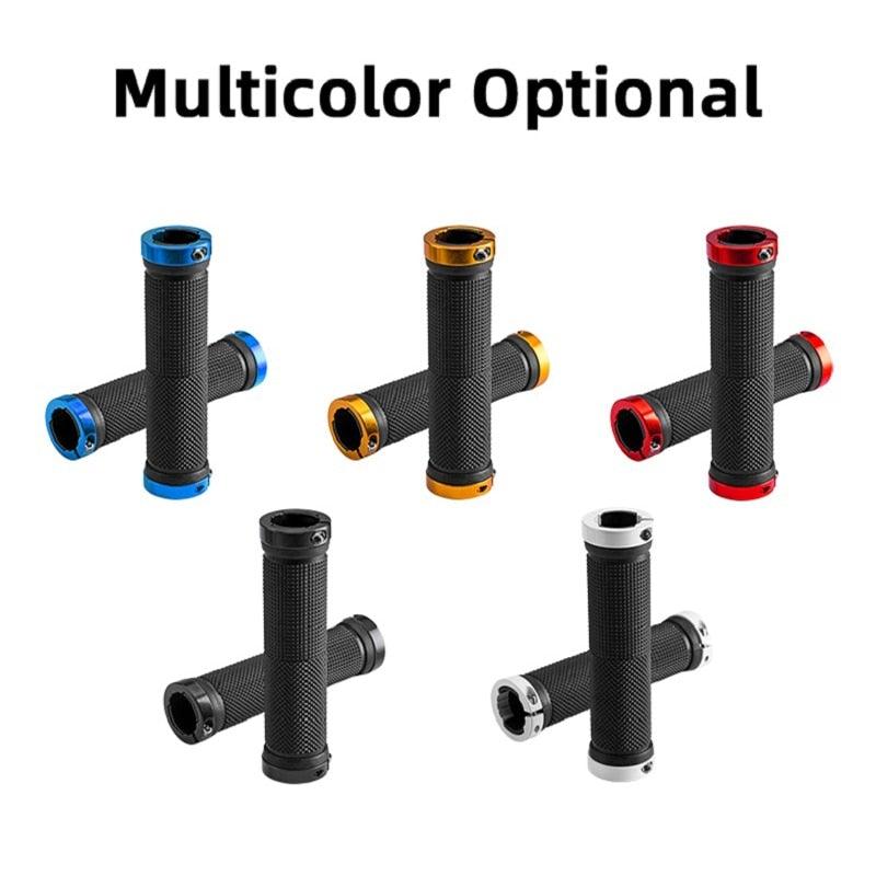 Bicycle Handlebar Grips Cycling Bicycle Accessories Non-Slip Bicycle Handlebar Grips Bike Handle Ergonomic Shockproof Bicycle Handle Grip With Adjustable Aluminum Lock For Mountain Bike Stevvex