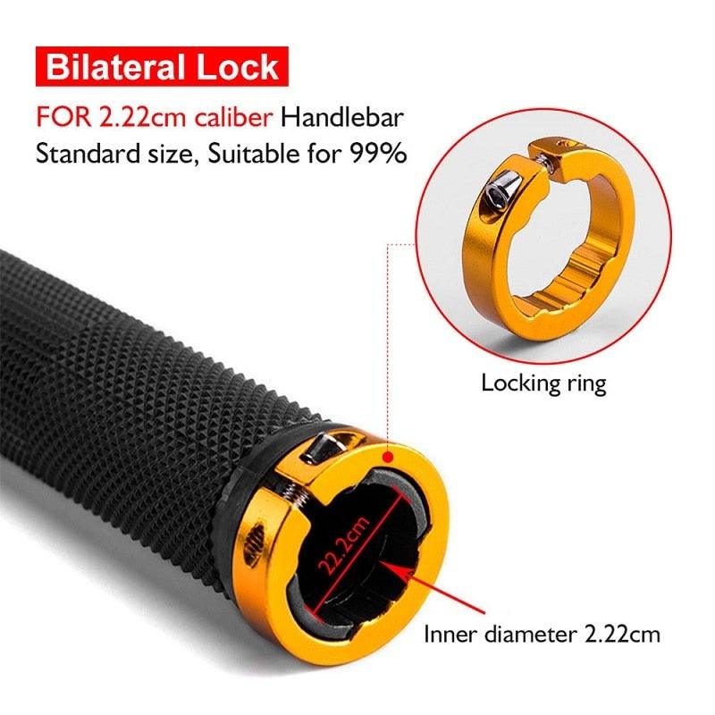 Bicycle Handlebar Grips Cycling Bicycle Accessories Non-Slip Bicycle Handlebar Grips Bike Handle Ergonomic Shockproof Bicycle Handle Grip With Adjustable Aluminum Lock For Mountain Bike Stevvex
