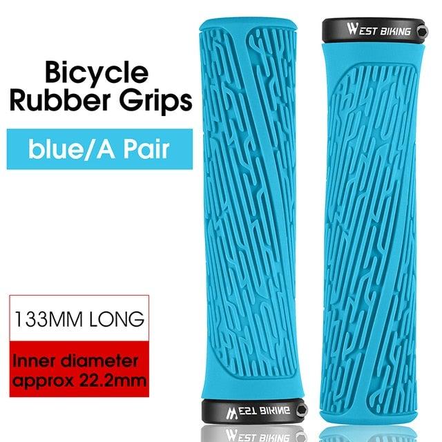 Bicycle Handlebar Grips Cycling Bicycle Accessories Non-Slip Bicycle Handlebar Grips Bike Handle Ergonomic Shockproof Bicycle Handle Grip With Adjustable Aluminum Lock For Mountain Bike Stevvex