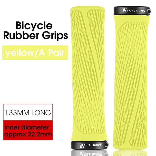 Bicycle Handlebar Grips Cycling Bicycle Accessories Non-Slip Bicycle Handlebar Grips Bike Handle Ergonomic Shockproof Bicycle Handle Grip With Adjustable Aluminum Lock For Mountain Bike Stevvex