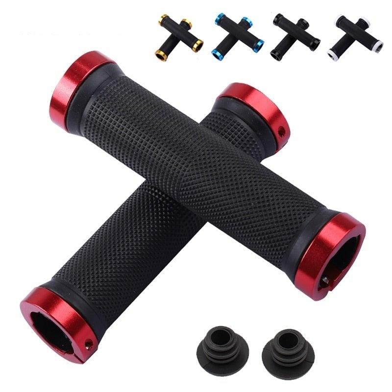 Bicycle Handlebar Grips Cycling Bicycle Accessories Non-Slip Bicycle Handlebar Grips Bike Handle Ergonomic Shockproof Bicycle Handle Grip With Adjustable Aluminum Lock For Mountain Bike Stevvex