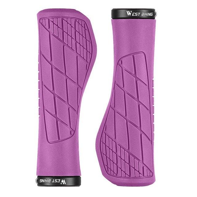 Bicycle Handlebar Grips Cycling Bicycle Accessories Non-Slip Bicycle Handlebar Grips Bike Handle Ergonomic Shockproof Bicycle Handle Grip With Adjustable Aluminum Lock For Mountain Bike Stevvex