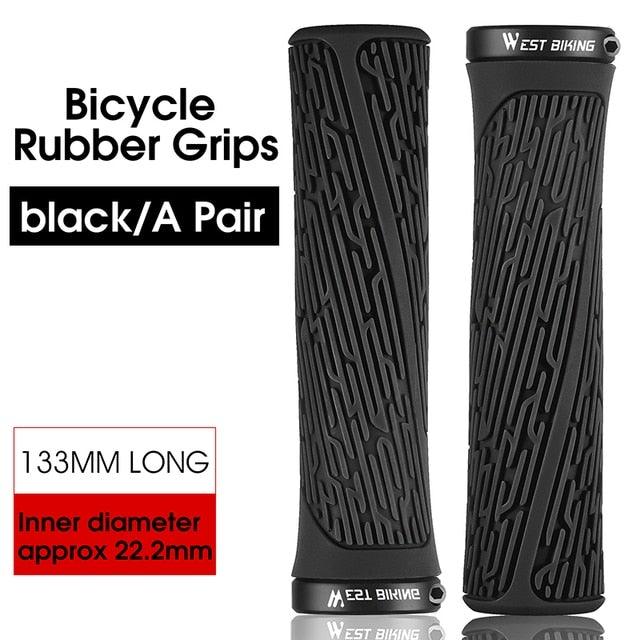 Bicycle Handlebar Grips Cycling Bicycle Accessories Non-Slip Bicycle Handlebar Grips Bike Handle Ergonomic Shockproof Bicycle Handle Grip With Adjustable Aluminum Lock For Mountain Bike Stevvex