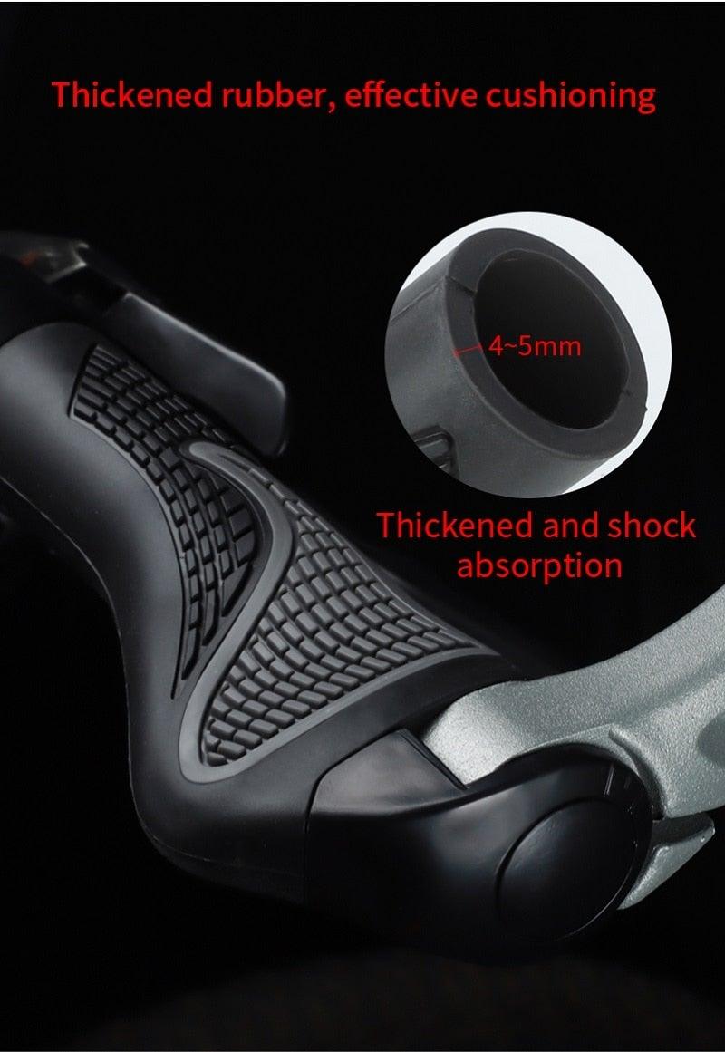 Bicycle Handlebar Grips Cycling Bicycle Accessories Non-Slip Bicycle Handlebar Grips Bike Handle Ergonomic Shockproof Bicycle Handle Grip With Adjustable Aluminum Lock For Mountain Bike Stevvex