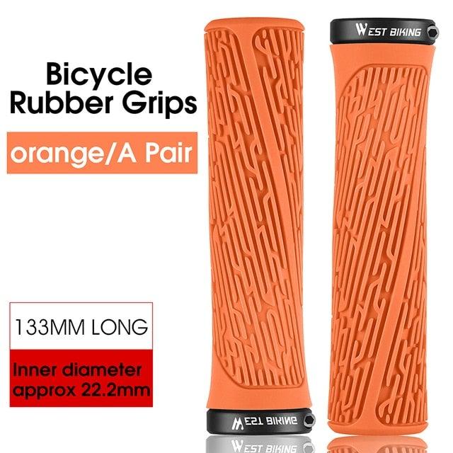 Bicycle Handlebar Grips Cycling Bicycle Accessories Non-Slip Bicycle Handlebar Grips Bike Handle Ergonomic Shockproof Bicycle Handle Grip With Adjustable Aluminum Lock For Mountain Bike Stevvex