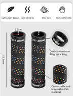 Bicycle Handlebar Grips Cycling Bicycle Accessories Non-Slip Bicycle Handlebar Grips Bike Handle Ergonomic Shockproof Bicycle Handle Grip With Adjustable Aluminum Lock For Mountain Bike Stevvex
