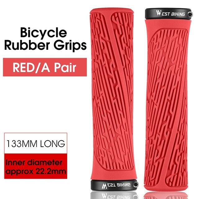 Bicycle Handlebar Grips Cycling Bicycle Accessories Non-Slip Bicycle Handlebar Grips Bike Handle Ergonomic Shockproof Bicycle Handle Grip With Adjustable Aluminum Lock For Mountain Bike Stevvex