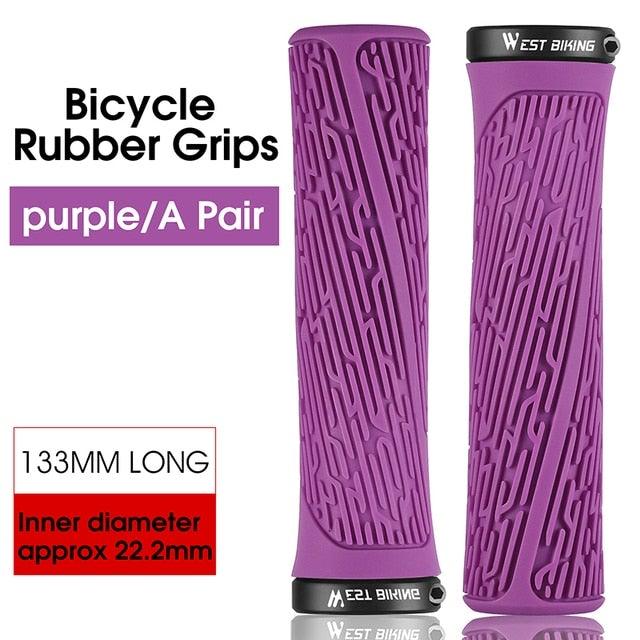 Bicycle Handlebar Grips Cycling Bicycle Accessories Non-Slip Bicycle Handlebar Grips Bike Handle Ergonomic Shockproof Bicycle Handle Grip With Adjustable Aluminum Lock For Mountain Bike Stevvex