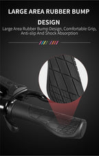 Bicycle Handlebar Grips Cycling Bicycle Accessories Non-Slip Bicycle Handlebar Grips Bike Handle Ergonomic Shockproof Bicycle Handle Grip With Adjustable Aluminum Lock For Mountain Bike Stevvex