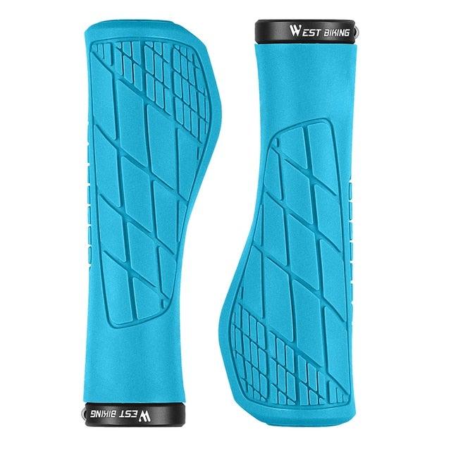 Bicycle Handlebar Grips Cycling Bicycle Accessories Non-Slip Bicycle Handlebar Grips Bike Handle Ergonomic Shockproof Bicycle Handle Grip With Adjustable Aluminum Lock For Mountain Bike Stevvex
