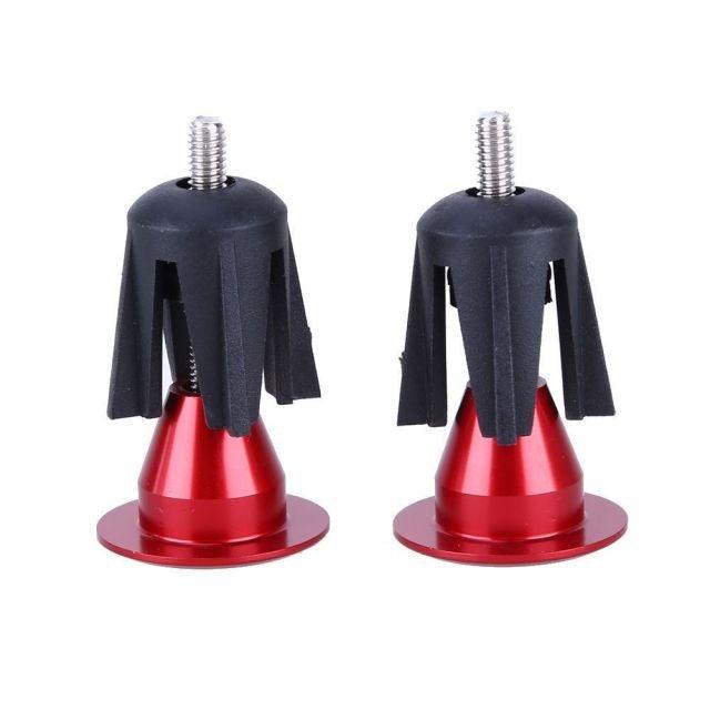 Bicycle Handlebar Rubber Grip End Cap Aluminium Alloy Lock Mountain Bike Handle Bar Grip Anti-Slip Bicycle Skid-Proof Grips Handlebar Cover Widen Holding Surface Unti-Skid Bike Grips Shockproof Handlebar Cover Ergonomic Design Stevvex