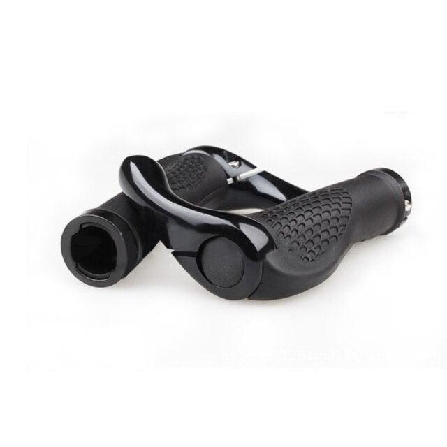 Bicycle Handlebar Rubber Grip End Cap Aluminium Alloy Lock Mountain Bike Handle Bar Grip Anti-Slip Bicycle Skid-Proof Grips Handlebar Cover Widen Holding Surface Unti-Skid Bike Grips Shockproof Handlebar Cover Ergonomic Design Stevvex