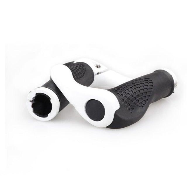 Bicycle Handlebar Rubber Grip End Cap Aluminium Alloy Lock Mountain Bike Handle Bar Grip Anti-Slip Bicycle Skid-Proof Grips Handlebar Cover Widen Holding Surface Unti-Skid Bike Grips Shockproof Handlebar Cover Ergonomic Design Stevvex