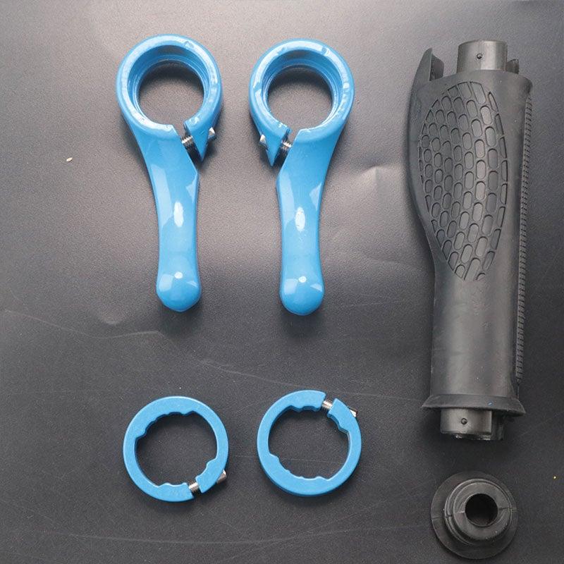 Bicycle Handlebar Rubber Grip End Cap Aluminium Alloy Lock Mountain Bike Handle Bar Grip Anti-Slip Bicycle Skid-Proof Grips Handlebar Cover Widen Holding Surface Unti-Skid Bike Grips Shockproof Handlebar Cover Ergonomic Design Stevvex