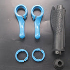 Bicycle Handlebar Rubber Grip End Cap Aluminium Alloy Lock Mountain Bike Handle Bar Grip Anti-Slip Bicycle Skid-Proof Grips Handlebar Cover Widen Holding Surface Unti-Skid Bike Grips Shockproof Handlebar Cover Ergonomic Design Stevvex