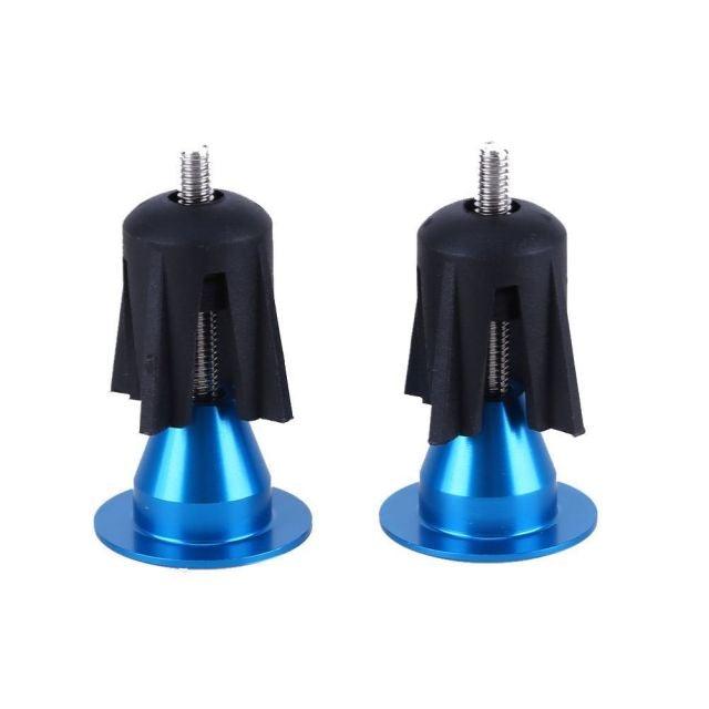 Bicycle Handlebar Rubber Grip End Cap Aluminium Alloy Lock Mountain Bike Handle Bar Grip Anti-Slip Bicycle Skid-Proof Grips Handlebar Cover Widen Holding Surface Unti-Skid Bike Grips Shockproof Handlebar Cover Ergonomic Design Stevvex