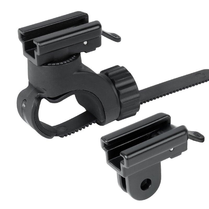 Bicycle Headlight Holder Front LED Lamp Buckle Quick Mount Release Helmet Adaptor Bracket Light Switch 360°Rotation Flashlight Mount Holder Bicycle Cycle Bike Front Torch Mount LED Headlight Holder Clip Clamp Rubber For Diameter Flashlight Stevvex
