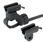 Bicycle Headlight Holder Front LED Lamp Buckle Quick Mount Release Helmet Adaptor Bracket Light Switch 360°Rotation Flashlight Mount Holder Bicycle Cycle Bike Front Torch Mount LED Headlight Holder Clip Clamp Rubber For Diameter Flashlight Stevvex