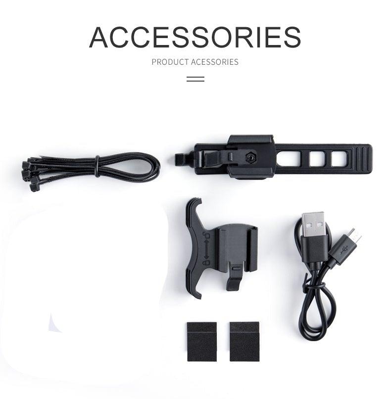 Bicycle Light Smart Rear Taillight USB LED Waterproof Safety Stop Signal Brake Cycling Lamp Waterproof Bike Rear Lights USB Rechargeable Ultra Bright Led Brake Light Cycling Riding Safety Taillight Flashlight Stevvex