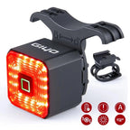 Bicycle Light Smart Rear Taillight USB LED Waterproof Safety Stop Signal Brake Cycling Lamp Waterproof Bike Rear Lights USB Rechargeable Ultra Bright Led Brake Light Cycling Riding Safety Taillight Flashlight Stevvex