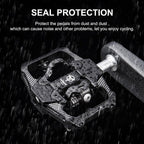 Bicycle Lock Pedal 2 In 1 With Free Cleat For Road Bikes Aluminum Anti-slip Sealed Bearing Lock Accessories Bike Clip In Pedals Cleats Included Suitable For Spin Bike Exercise Bike Indoor Bike Stevvex