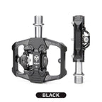 Bicycle Lock Pedal 2 In 1 With Free Cleat For Road Bikes Aluminum Anti-slip Sealed Bearing Lock Accessories Bike Clip In Pedals Cleats Included Suitable For Spin Bike Exercise Bike Indoor Bike Stevvex