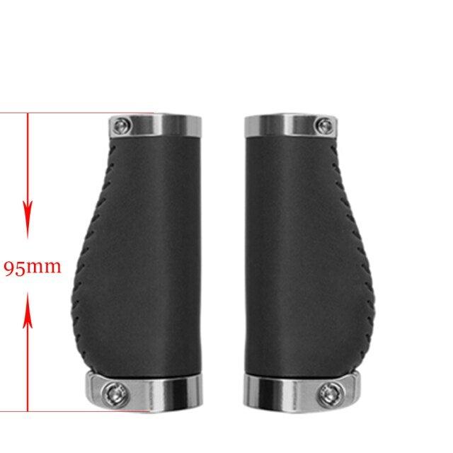 Bicycle Locking Grip Wear-Resistant Leather Non-Slip Grip Cover Mountain Bike Handlebar Lock-on Bike Handlebar Grips Locking Non-Slip-PU Bicycle Handle Grip Widen Holding Surface For Cycling Mountain And Bicycles Accessories Stevvex