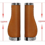 Bicycle Locking Grip Wear-Resistant Leather Non-Slip Grip Cover Mountain Bike Handlebar Lock-on Bike Handlebar Grips Locking Non-Slip-PU Bicycle Handle Grip Widen Holding Surface For Cycling Mountain And Bicycles Accessories Stevvex