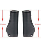 Bicycle Locking Grip Wear-Resistant Leather Non-Slip Grip Cover Mountain Bike Handlebar Lock-on Bike Handlebar Grips Locking Non-Slip-PU Bicycle Handle Grip Widen Holding Surface For Cycling Mountain And Bicycles Accessories Stevvex