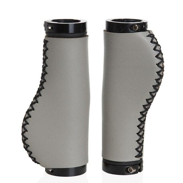 Bicycle Locking Grip Wear-Resistant Leather Non-Slip Grip Cover Mountain Bike Handlebar Lock-on Bike Handlebar Grips Locking Non-Slip-PU Bicycle Handle Grip Widen Holding Surface For Cycling Mountain And Bicycles Accessories Stevvex