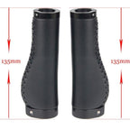 Bicycle Locking Grip Wear-Resistant Leather Non-Slip Grip Cover Mountain Bike Handlebar Lock-on Bike Handlebar Grips Locking Non-Slip-PU Bicycle Handle Grip Widen Holding Surface For Cycling Mountain And Bicycles Accessories Stevvex