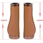 Bicycle Locking Grip Wear-Resistant Leather Non-Slip Grip Cover Mountain Bike Handlebar Lock-on Bike Handlebar Grips Locking Non-Slip-PU Bicycle Handle Grip Widen Holding Surface For Cycling Mountain And Bicycles Accessories Stevvex