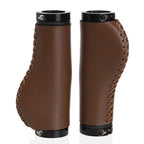 Bicycle Locking Grip Wear-Resistant Leather Non-Slip Grip Cover Mountain Bike Handlebar Lock-on Bike Handlebar Grips Locking Non-Slip-PU Bicycle Handle Grip Widen Holding Surface For Cycling Mountain And Bicycles Accessories Stevvex
