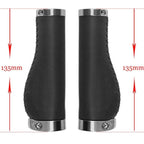 Bicycle Locking Grip Wear-Resistant Leather Non-Slip Grip Cover Mountain Bike Handlebar Lock-on Bike Handlebar Grips Locking Non-Slip-PU Bicycle Handle Grip Widen Holding Surface For Cycling Mountain And Bicycles Accessories Stevvex