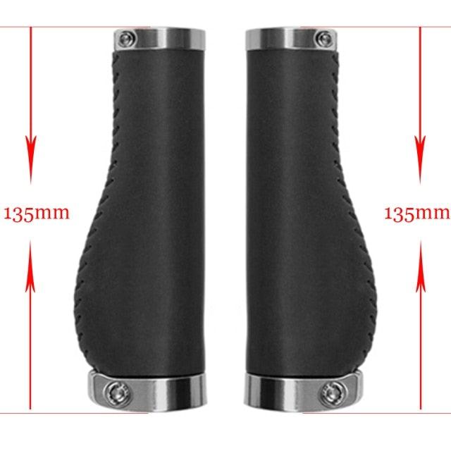 Bicycle Locking Grip Wear-Resistant Leather Non-Slip Grip Cover Mountain Bike Handlebar Lock-on Bike Handlebar Grips Locking Non-Slip-PU Bicycle Handle Grip Widen Holding Surface For Cycling Mountain And Bicycles Accessories Stevvex