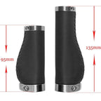 Bicycle Locking Grip Wear-Resistant Leather Non-Slip Grip Cover Mountain Bike Handlebar Lock-on Bike Handlebar Grips Locking Non-Slip-PU Bicycle Handle Grip Widen Holding Surface For Cycling Mountain And Bicycles Accessories Stevvex