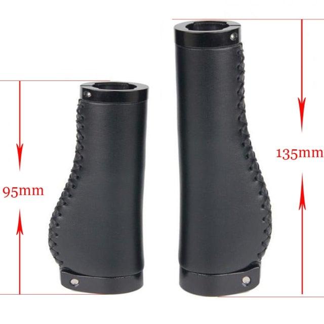 Bicycle Locking Grip Wear-Resistant Leather Non-Slip Grip Cover Mountain Bike Handlebar Lock-on Bike Handlebar Grips Locking Non-Slip-PU Bicycle Handle Grip Widen Holding Surface For Cycling Mountain And Bicycles Accessories Stevvex