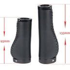 Bicycle Locking Grip Wear-Resistant Leather Non-Slip Grip Cover Mountain Bike Handlebar Lock-on Bike Handlebar Grips Locking Non-Slip-PU Bicycle Handle Grip Widen Holding Surface For Cycling Mountain And Bicycles Accessories Stevvex