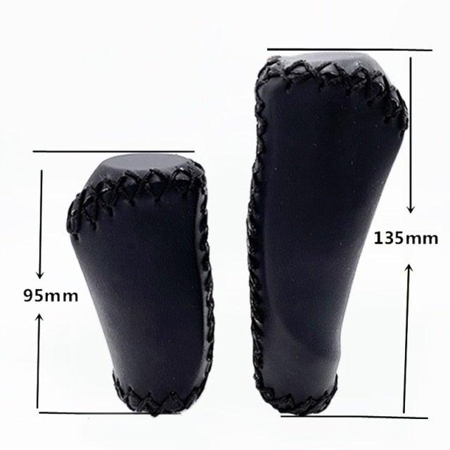 Bicycle Locking Grip Wear-Resistant Leather Non-Slip Grip Cover Mountain Bike Handlebar Lock-on Bike Handlebar Grips Locking Non-Slip-PU Bicycle Handle Grip Widen Holding Surface For Cycling Mountain And Bicycles Accessories Stevvex
