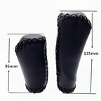 Bicycle Locking Grip Wear-Resistant Leather Non-Slip Grip Cover Mountain Bike Handlebar Lock-on Bike Handlebar Grips Locking Non-Slip-PU Bicycle Handle Grip Widen Holding Surface For Cycling Mountain And Bicycles Accessories Stevvex