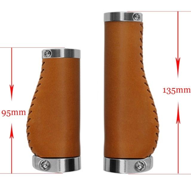 Bicycle Locking Grip Wear-Resistant Leather Non-Slip Grip Cover Mountain Bike Handlebar Lock-on Bike Handlebar Grips Locking Non-Slip-PU Bicycle Handle Grip Widen Holding Surface For Cycling Mountain And Bicycles Accessories Stevvex