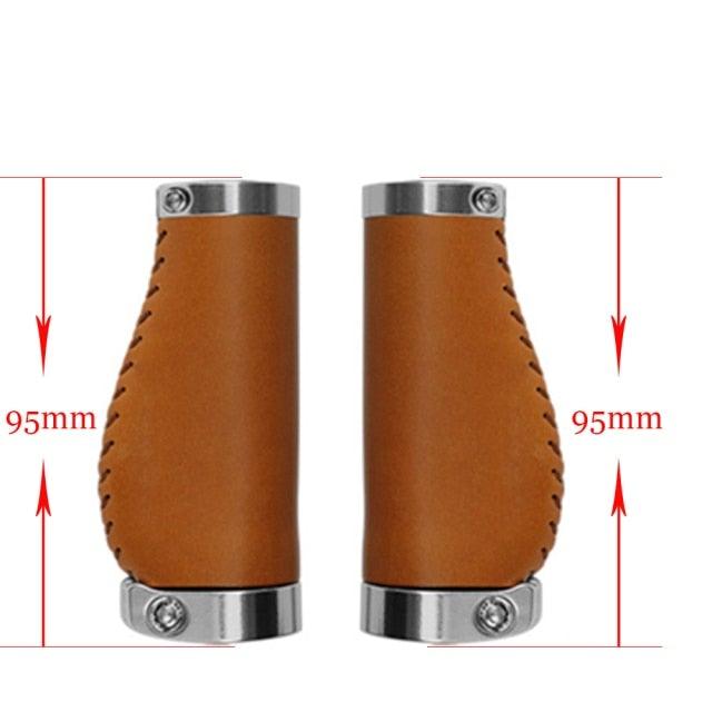 Bicycle Locking Grip Wear-Resistant Leather Non-Slip Grip Cover Mountain Bike Handlebar Lock-on Bike Handlebar Grips Locking Non-Slip-PU Bicycle Handle Grip Widen Holding Surface For Cycling Mountain And Bicycles Accessories Stevvex
